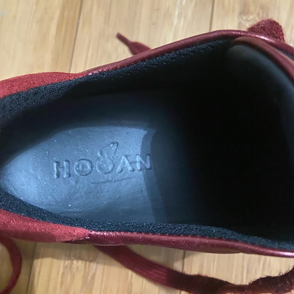 Hogan Suede & Leather Sneakers. Size 37. Garnet. - Picture 2 of 7